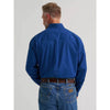 Wrangler Mens George Strait Solid One Pocket Shirt Blue Creek - 112385360