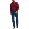 Wrangler Mens George Strait™ Solid Shirt Burgundy Wine - 112369627