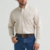 Wrangler Mens George Strait™ Solid Shirt Pale Stone (off white) - 112369608