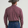 Wrangler Mens George Strait Stretch Shirt Wine - 112369636