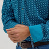 Wrangler Mens George Strait Turquoise Shirt