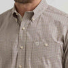 Wrangler Mens George Strait Two Pocket Shirt Nouveau Brown - 112369590