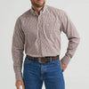 Wrangler Mens George Strait™ Two Pocket Shirt Purple Tan - 112369635