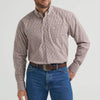 Wrangler Mens George Strait™ Two Pocket Shirt Purple Tan - 112369635