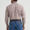 Wrangler Mens George Strait™ Two Pocket Shirt Purple Tan - 112369635