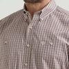 Wrangler Mens George Strait™ Two Pocket Shirt Purple Tan - 112369635