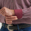 Wrangler Mens George Strait Two Pocket Shirt Wine Checks (burgundy) - 112369610
