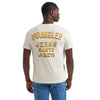 Wrangler Mens Golden Bronc Dual Graphic T-Shirt Antique White - 112375759