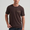 Wrangler Mens Graphic Short Sleeve T-Shirt Black Coffee - 112380267