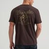 Wrangler Mens Graphic Short Sleeve T-Shirt Black Coffee - 112380267