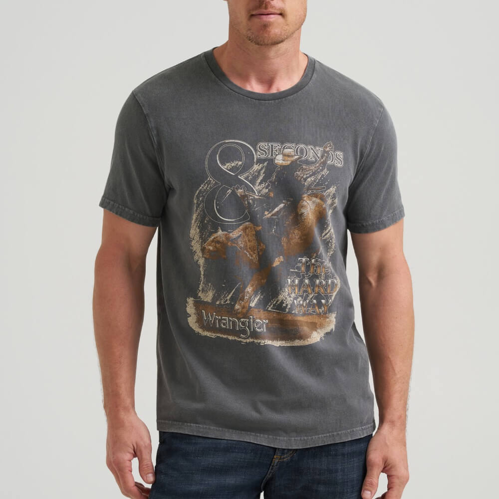 Wrangler Mens Graphic Short Sleeve T-Shirt Jet Black - 112380273