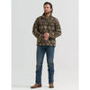 Wrangler Mens Hay Away Sherpa Quarter-Zip Pullover Black Olive - 112382936