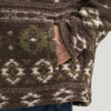 Wrangler Mens Hay Away Sherpa Quarter-Zip Pullover Black Olive - 112382936