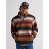 Wrangler Mens Hay Away Sherpa Quarter-Zip Pullover Burgundy - 112382935