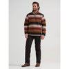 Wrangler Mens Hay Away Sherpa Quarter-Zip Pullover Burgundy - 112382935