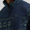 Wrangler Mens Hay Away Sherpa Zip Front Ripstop Yoke Jacket Dark Forest - 112382937