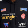 Wrangler Mens Icons Relaxed Graphic Pullover Hoodie Black Beauty - 112384025