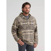 Wrangler Mens Jacquard Hooded Popover Jacket Canyon Sand - 112382009