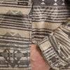 Wrangler Mens Jacquard Hooded Popover Jacket Canyon Sand - 112382009