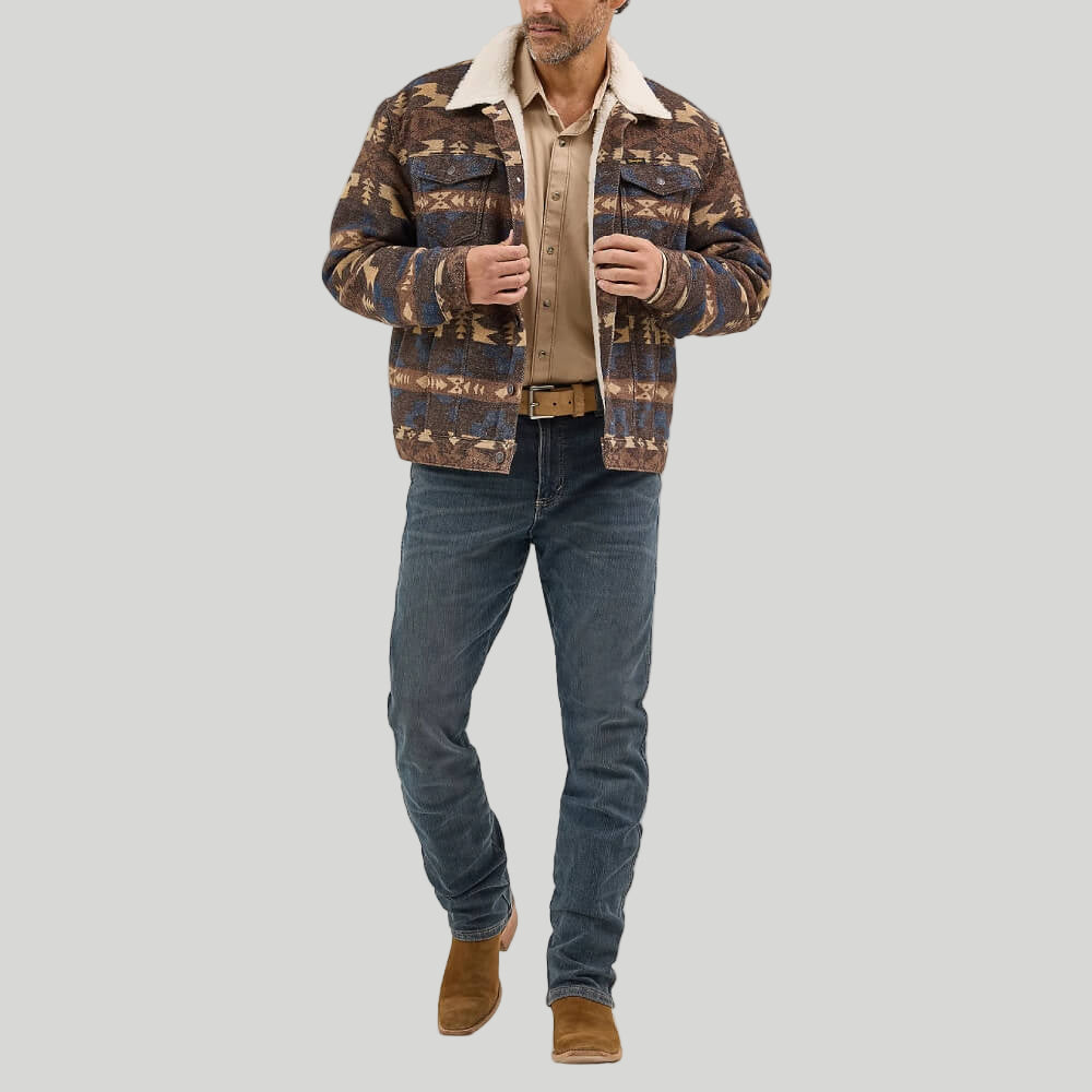Wrangler Mens Jacquard Print Jacket
