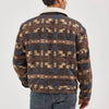 Wrangler Mens Jacquard Print Jacket Chocolate Torte (brown)- 112368213