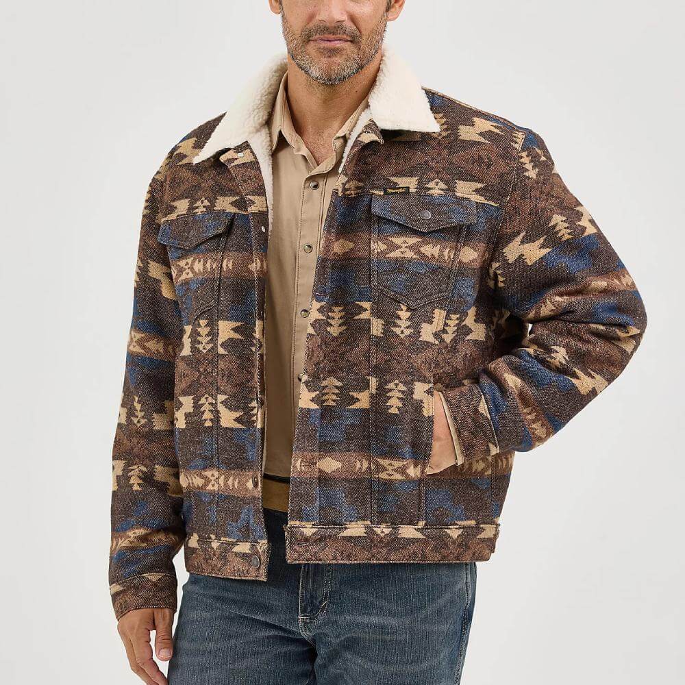 Wrangler Mens Jacquard Print Jacket