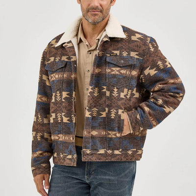 Wrangler Mens Jacquard Print Jacket