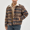 Wrangler Mens Jacquard Print Jacket Chocolate Torte (brown)- 112368213