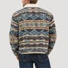 Wrangler Mens Jacquard Print Jacket Dark Sapphire - 112368212