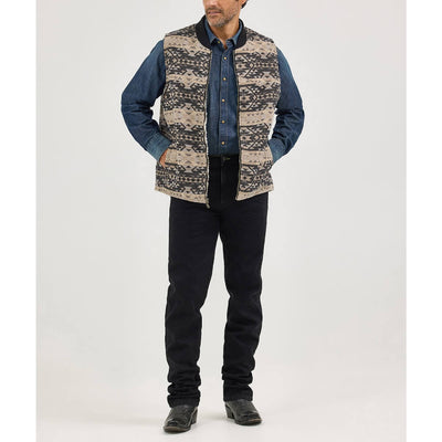 Wrangler Mens Jacquard Vest Raven (Brown) - 112368296