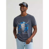 Wrangler Mens Lightening Strike Graphic T-Shirt Black Beauty - 112383937