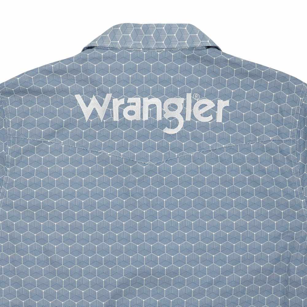 Wrangler Mens Logo Blue Shirt