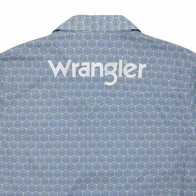 Wrangler Mens Logo Blue Shirt