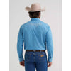 Wrangler Mens Logo Button-Down Shirt Americana-Blue - 112381985