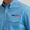 Wrangler Mens Logo Button-Down Shirt Americana-Blue - 112381985