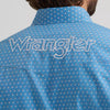 Wrangler Mens Logo Button-Down Shirt Americana-Blue - 112381985