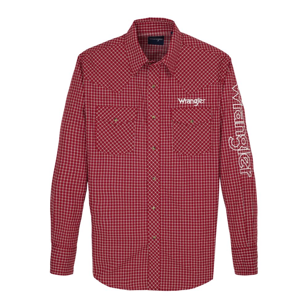 Wrangler Mens Logo Red Shirt