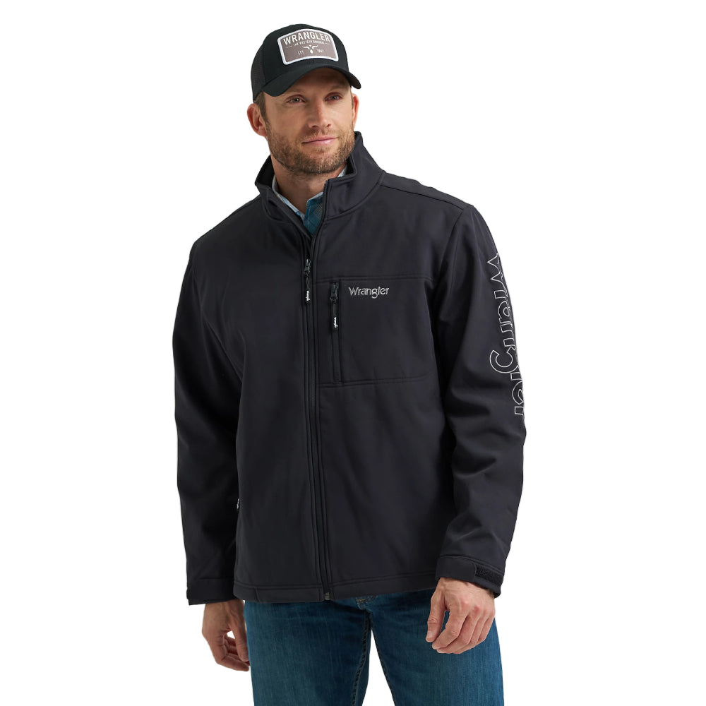 Wrangler Mens Logo Trail Jacket Black - 112353408