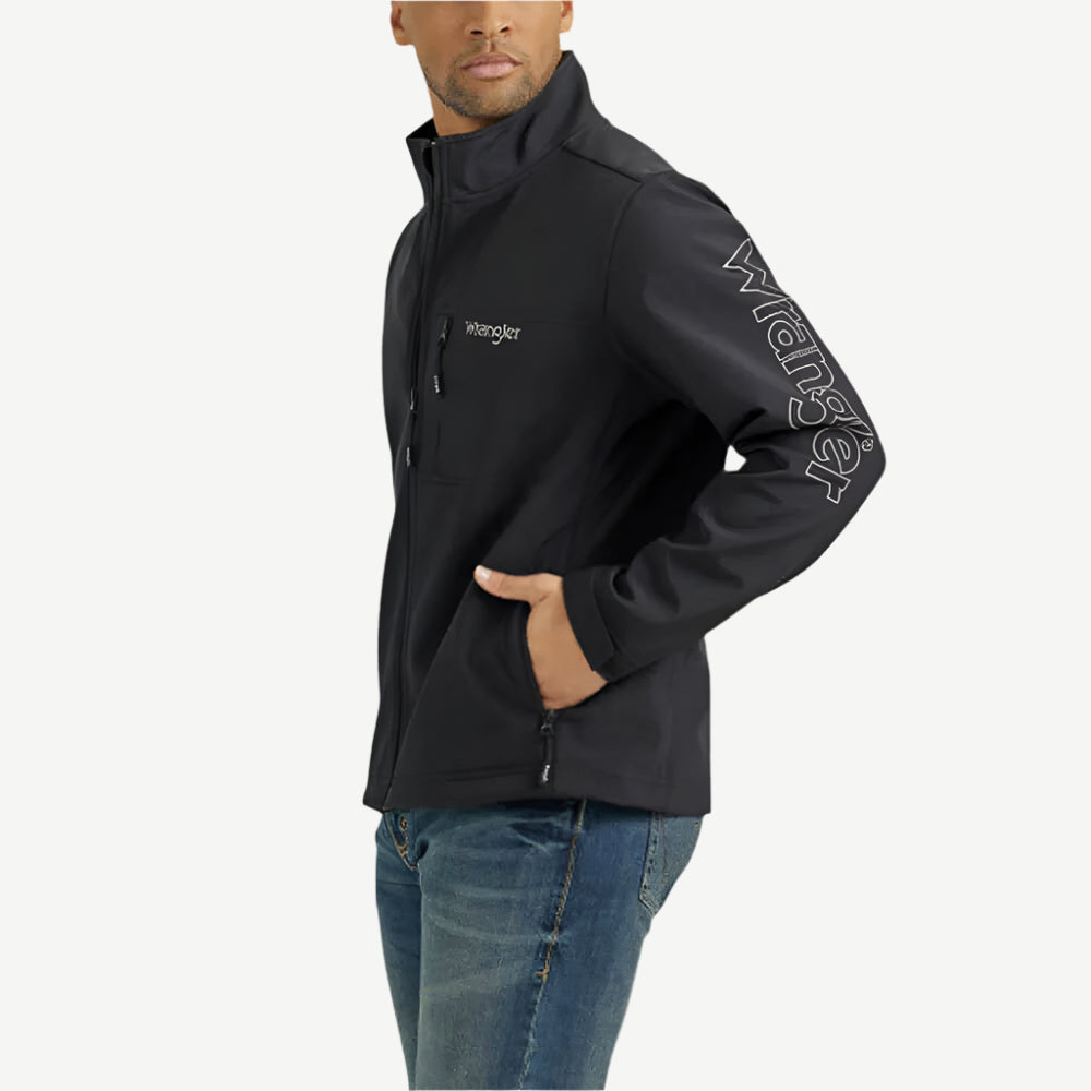 Wrangler Mens Logo Trail Jacket Black - 112353408