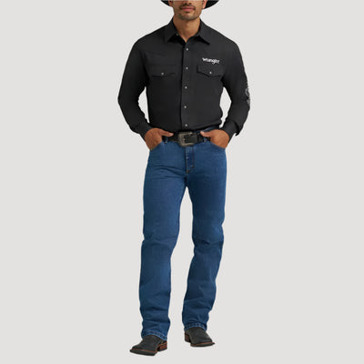 Wrangler Mens Logo Western Snap Shirt