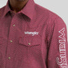 Wrangler Mens Logo Western Snap Shirt Brick - 112385927