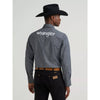 Wrangler Mens Logo Western Snap Shirt Coal - 112385929