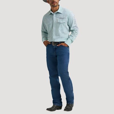 Wrangler Mens Logo Western Snap Shirt