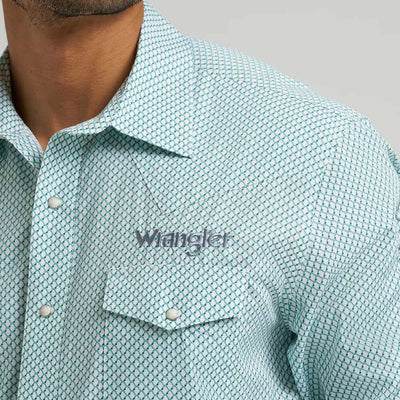Wrangler Mens Logo Western Snap Shirt