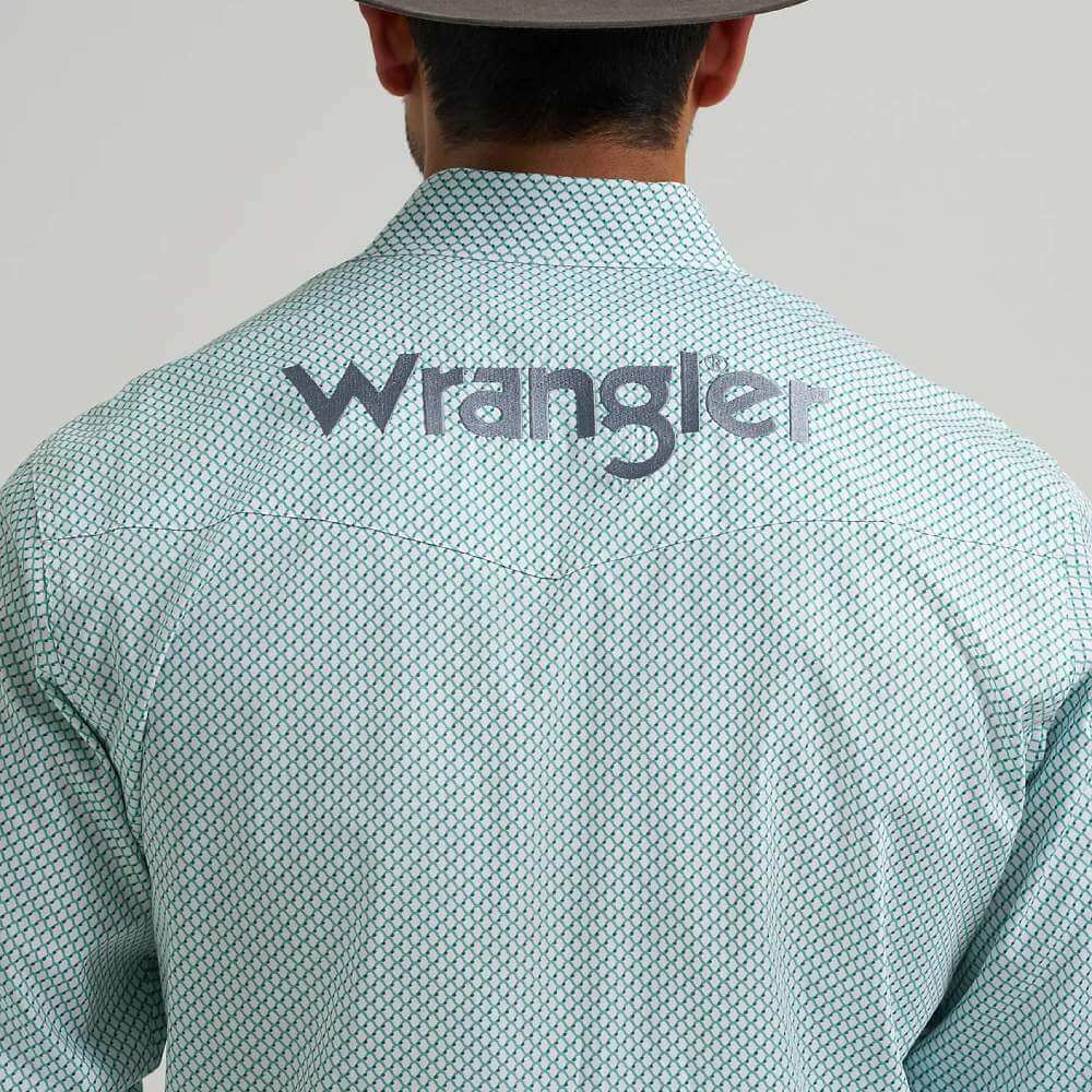 Wrangler Mens Logo Western Snap Shirt