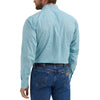 Wrangler Mens Long Sleeve Aqua Shirt