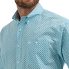 Wrangler Mens Long Sleeve Aqua Shirt