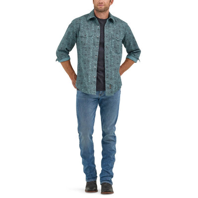Wrangler Mens Long Sleeve Snap Shirt