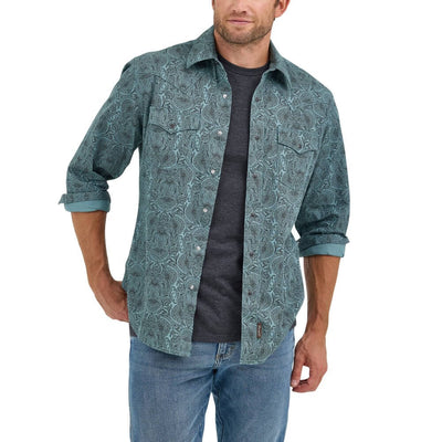 Wrangler Mens Long Sleeve Snap Shirt