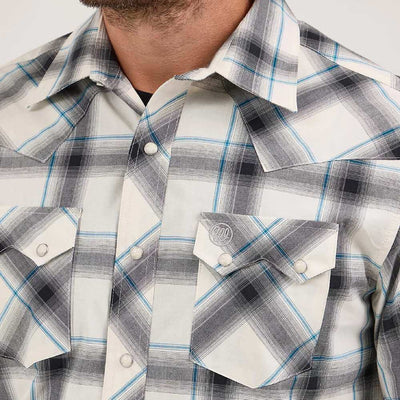 Wrangler Mens Retro® Sawtooth Western Shirt Cream Contrast - 112369552